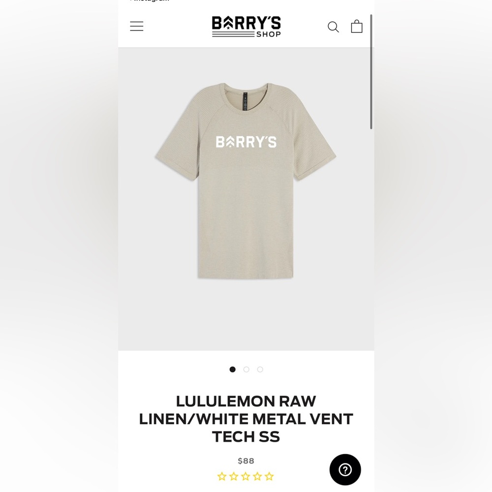 LULULEMON RAW LINEN/WHITE METAL VENT TECH SS
